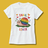 Snail lover Bright kleurrijke slakken schattig T-shirt