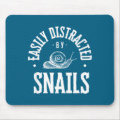 Snail Lover Easily Distracted By Snails, Funny Sna Muismat (Voorkant)
