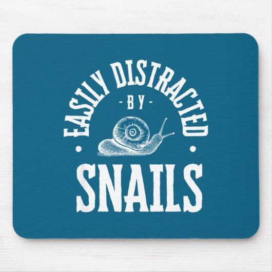 Snail Lover Easily Distracted By Snails, Funny Sna Muismat (Voorkant)