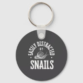 Snail Lover Easily Distracted By Snails, Funny Sna Sleutelhanger (Voorkant)