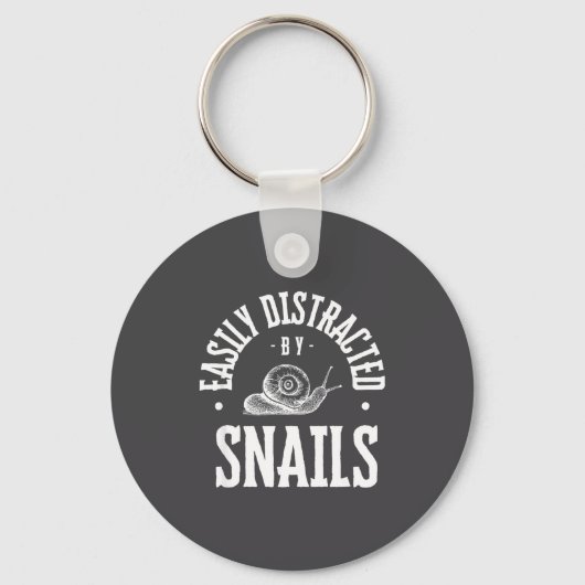 Snail Lover Easily Distracted By Snails, Funny Sna Sleutelhanger (Voorkant)