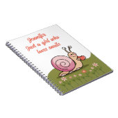 Snail lover slakken trails molusk fan notitieboek (Rechterzijde)
