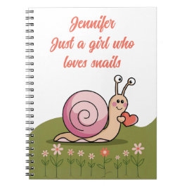 Snail lover slakken trails molusk fan notitieboek