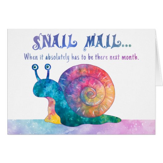 Snail Mail - 5" x 7" Art Kaart (Voorkant Horizontaal)