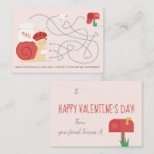 Snail Mail Activity Classroom Valentijn Kaart Notitiekaartje (Voorkant / Achterkant)