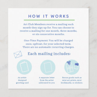 snail mail art club invitation kaart