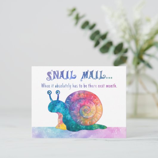 Snail Mail - Briefkaart (Staand voorkant)