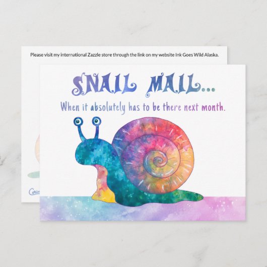 Snail Mail - Briefkaart (Voorkant / Achterkant)