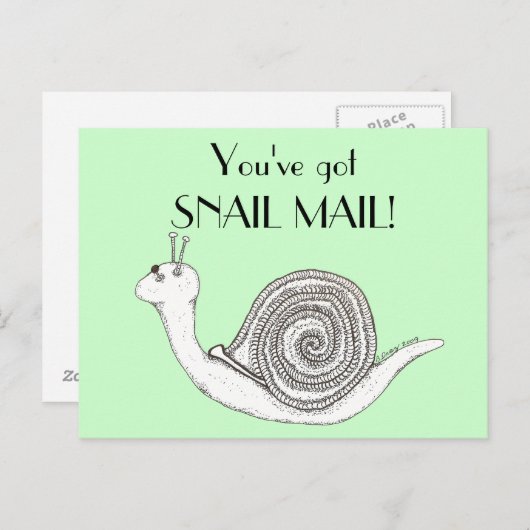 Snail Mail Briefkaart (Voorkant / Achterkant)
