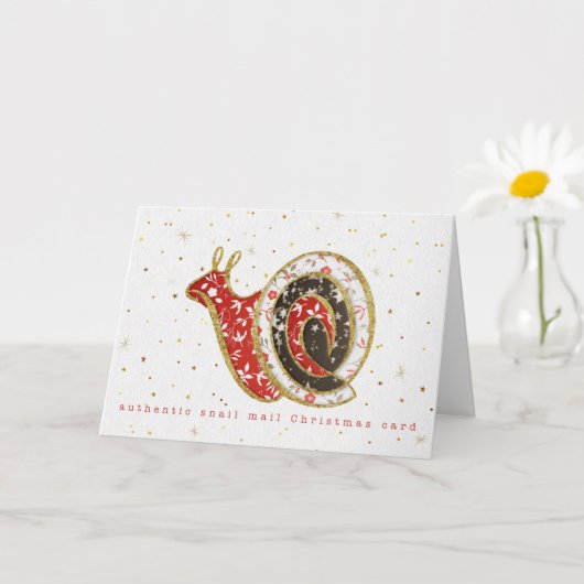 Snail Mail Fun Christmas Card Kaart (Kleine Plant)