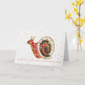 Snail Mail Fun Christmas Card Kaart (Gele Bloem)