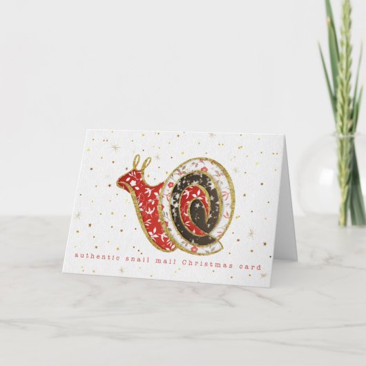Snail Mail Fun Christmas Card Kaart (Voorkant)