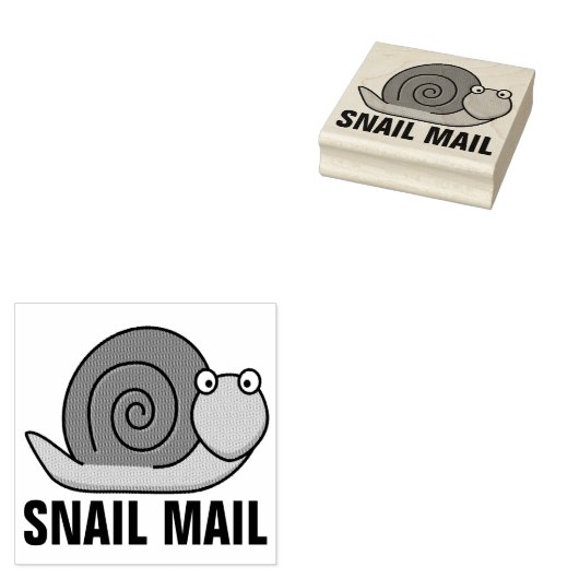 SNAIL MAIL FUNNY RUBBER STAMPS RUBBERSTEMPEL (Gestempeld)