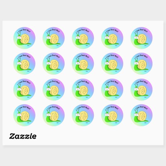 Snail Mail (Gradient) - Envelope Stickers (Vel)