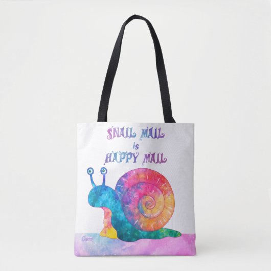 Snail Mail is Happy Mail - Canvas tas (Voorkant)