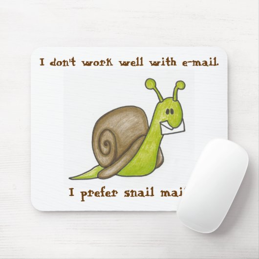 Snail Mail Mousepad Muismat (Met muis)