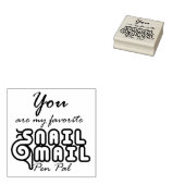 Snail Mail Pen Pal Grappige Typografie Rubberstempel (Gestempeld)
