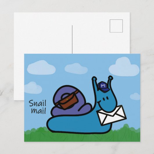 Snail mail postcrossing postcard briefkaart (Voorkant / Achterkant)