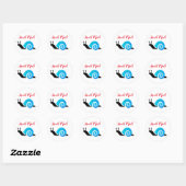 "Snail Mail" Ronde Sticker Set (Vel)