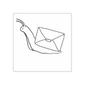 Snail mail slak met envelop shellWood Art Stamp Rubberstempel (Afrduk)