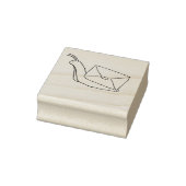 Snail mail slak met envelop shellWood Art Stamp Rubberstempel (Stempel)
