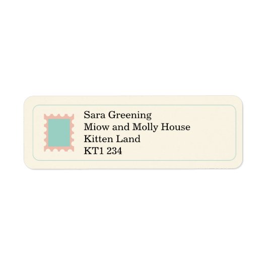 Snail Mail Social Club Return Address Labels (Voorkant)
