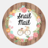Snail Mail Sticker - bloemenfiets!! (Voorkant)