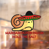 Snail Margarita voor een gunst, hou het zout vast Raamsticker (Vel 2)