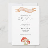 Snail & Mushroom Baby Douche Uitnodigingen (Voorkant)