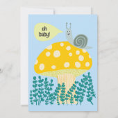 Snail Mushroom Schattige Schattig CUSTOM BABY SHOW Kaart (Achterkant)