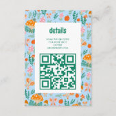 Snail Mushroom Schattige Schattig QR CODE BABY SHO Informatiekaartje (Voorkant)