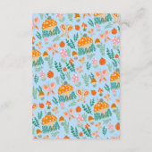 Snail Mushroom Schattige Schattig QR CODE BABY SHO Informatiekaartje (Achterkant)