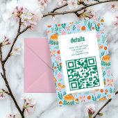 Snail Mushroom Schattige Schattig QR CODE BABY SHO Informatiekaartje