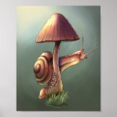 Snail on the mushroom poster (Voorkant)