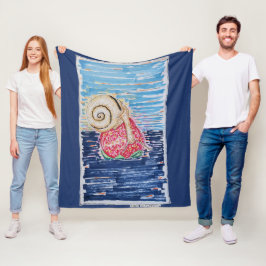 Snail on the Strawberry Fleece Deken