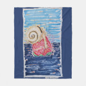 Snail on the Strawberry Fleece Deken (Voorkant)