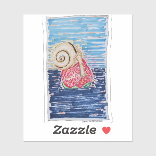 Snail on the Strawberry Sticker (Vel)
