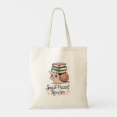Snail-Paced Reader – Pastel Snail Bookish  Tote Bag (Achterkant)