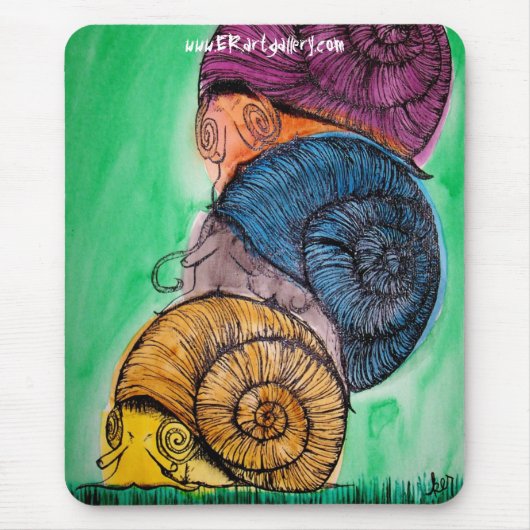 Snail Pile Mousepad Muismat (Voorkant)
