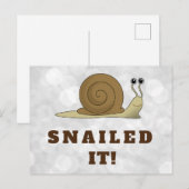 Snail-post met de naam Funny Retro Briefkaart (Voorkant / Achterkant)
