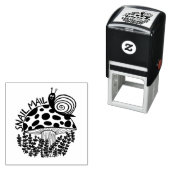 SNAIL-POST: Slak op paddenstoel Zelfinktende Stempel (In situ)