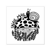 SNAIL-POST: Slak op paddenstoel Zelfinktende Stempel (Design)