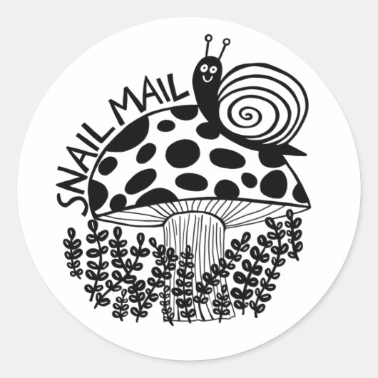 SNAIL-POST SNELLEN Padroom AANPASSEN IT Ronde Sticker (Voorkant)