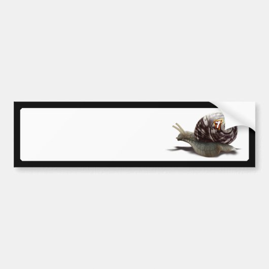 Snail Racer - Lucky #7 Bumpersticker (Voorkant)