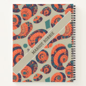 Snail Rainbow Kleurrijke Gepersonaliseerde Patroon Notitieboek (Achterkant)