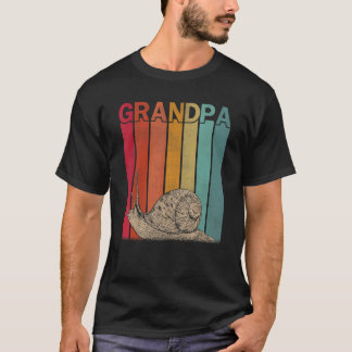 Snail Retro Stijl Opa Graphic Father's T-shirt