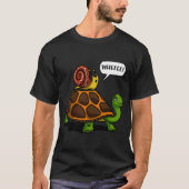Snail Ridingurtle retro T-shirt (Voorkant)