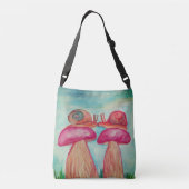 Snail Romance Custom All Over Print Bag Crossbody Tas (Achterkant)