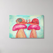 Snail Romance, één druk Canvas Afdruk (Voorkant)