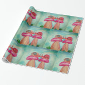 Snail Romance Glanzend inpakpapier (Uitgerold)